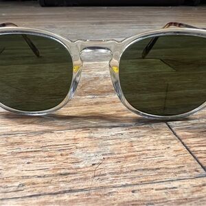 Garret Leight California Optical Kenny Clear Frame-Green Lens (49-21)